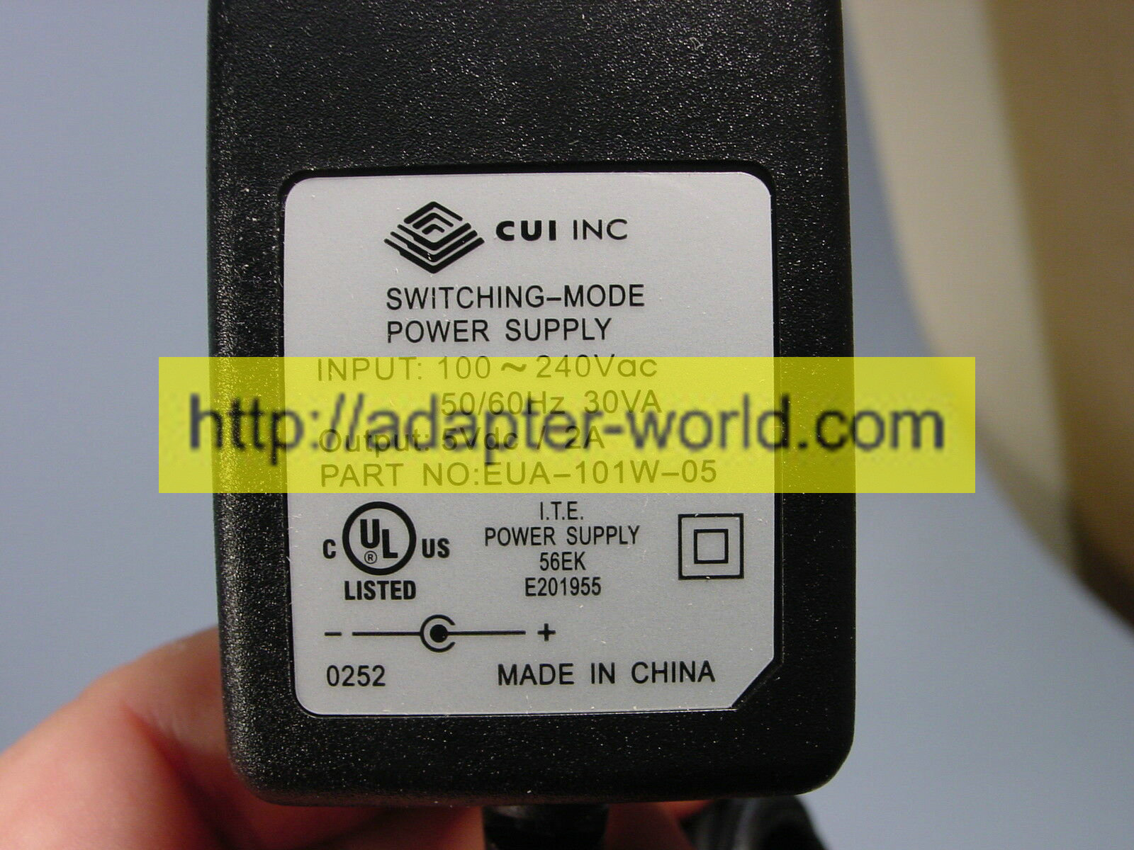 *100% Brand NEW* CUI Inc. EUA-101W-05 5V 2A AC ADAPTER POWER SUPPLY